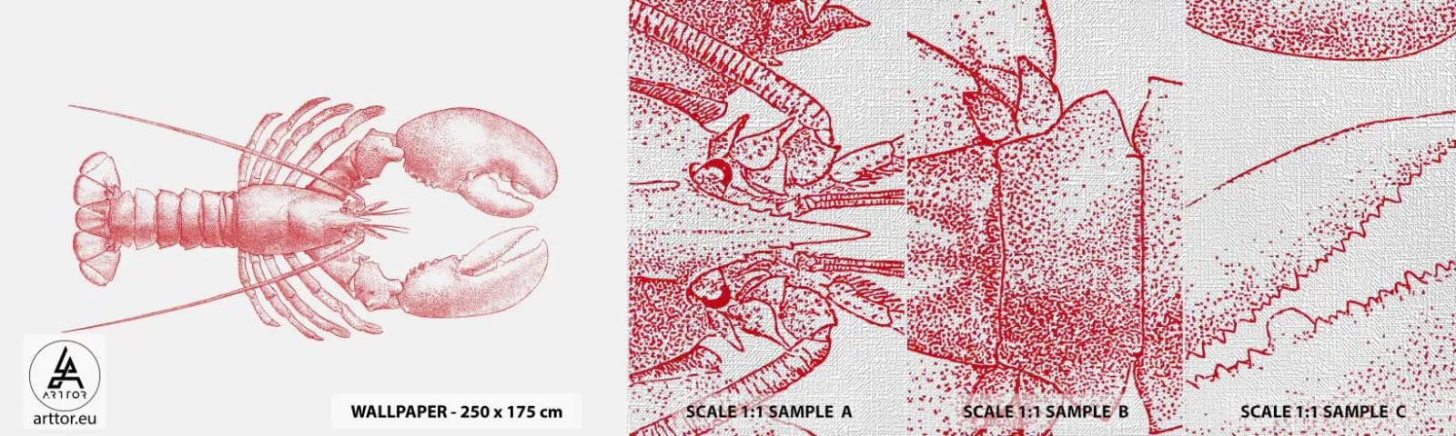 Fotobehang Monster Premium Canvas - Een kreeft waardig Homer - Kreeft, Zeevruchten, Schelpdieren - 100x30 cm