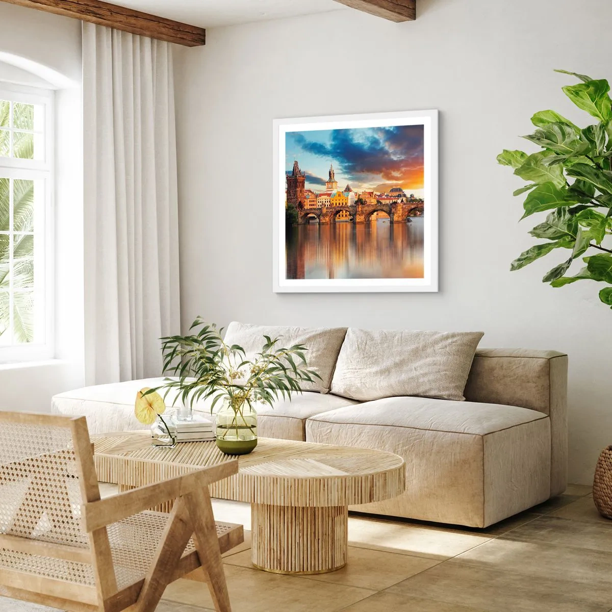 Poster in een witte lijst - Eeuwenlang mooi - 40x40 cm