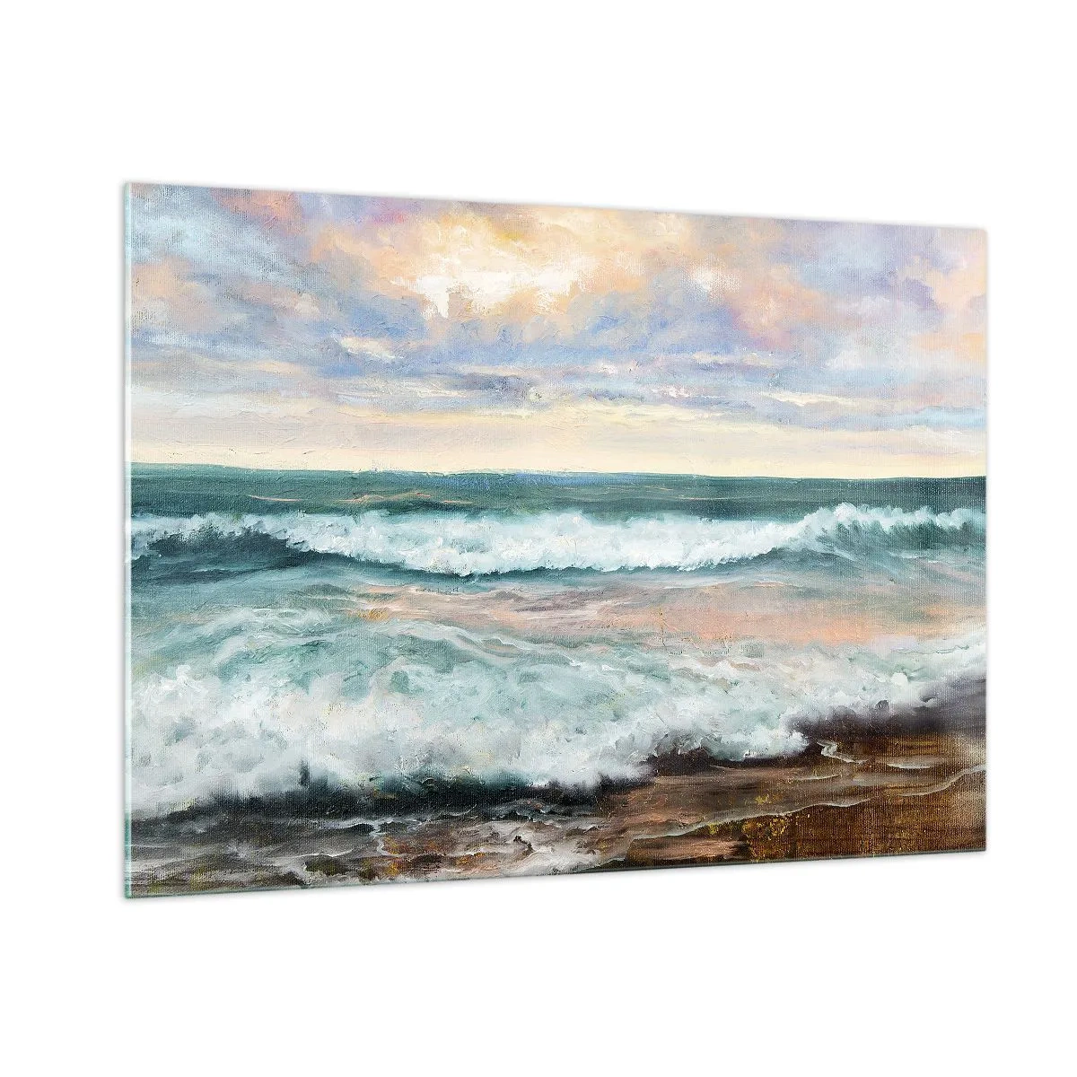 Schilderen op glas - Hier maak je je ziel glad - 100x70 cm