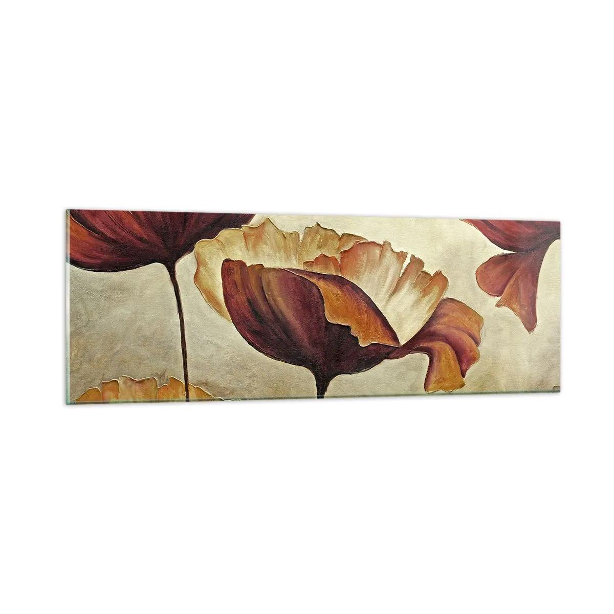 Schilderen op glas - Golvend weiland - 90x30 cm