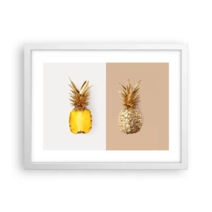 Poster in een witte lijst - Ananas voor ons - 40x30 cm