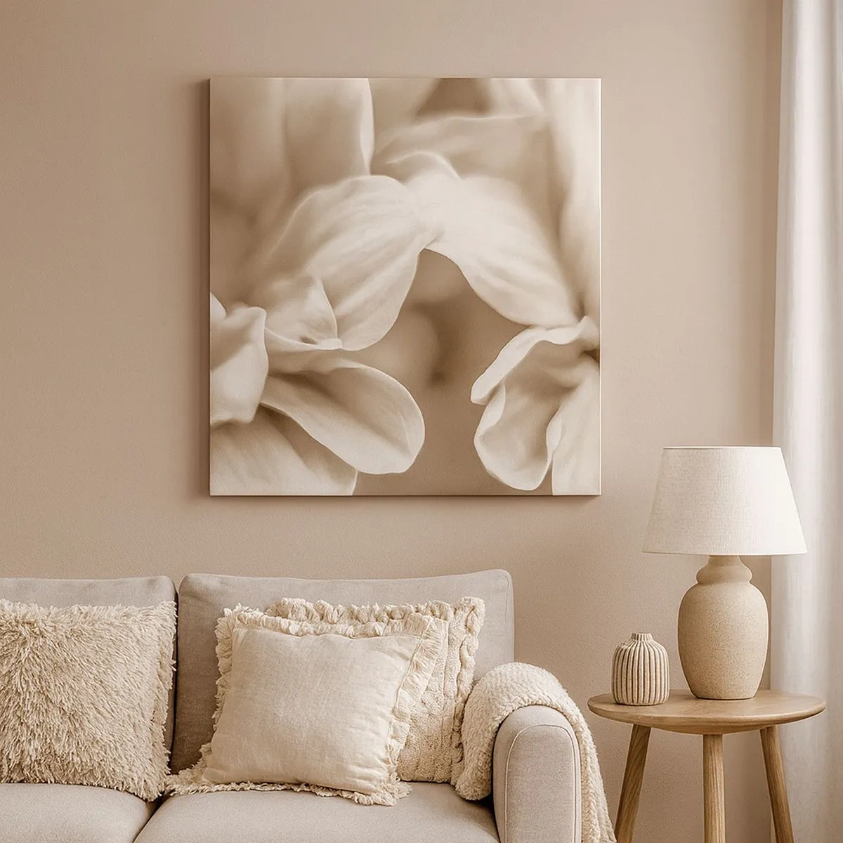 Schilderen op canvas - Zo zacht als een glimlach - 30x30 cm