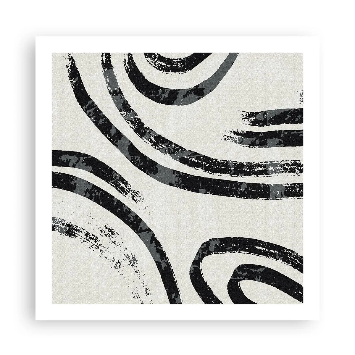 Poster - Half gestopt - 60x60 cm