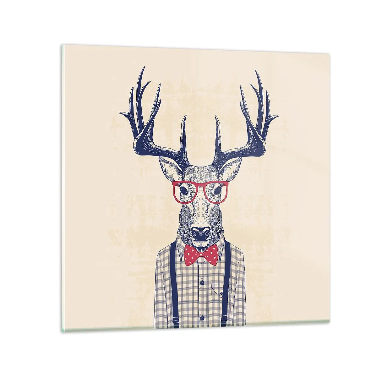 Schilderen op glas - Een grappig extravaganza - 60x60 cm