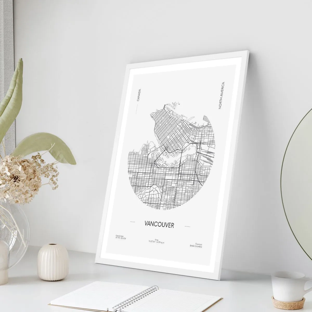 Poster in een witte lijst - Anatomie van Vancouver - 40x50 cm