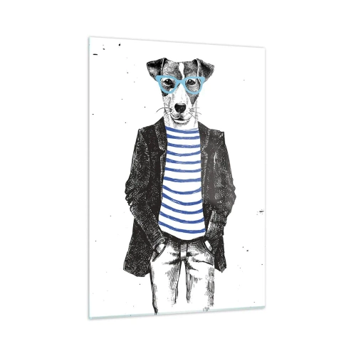 Schilderen op glas - God behoed! - 50x70 cm