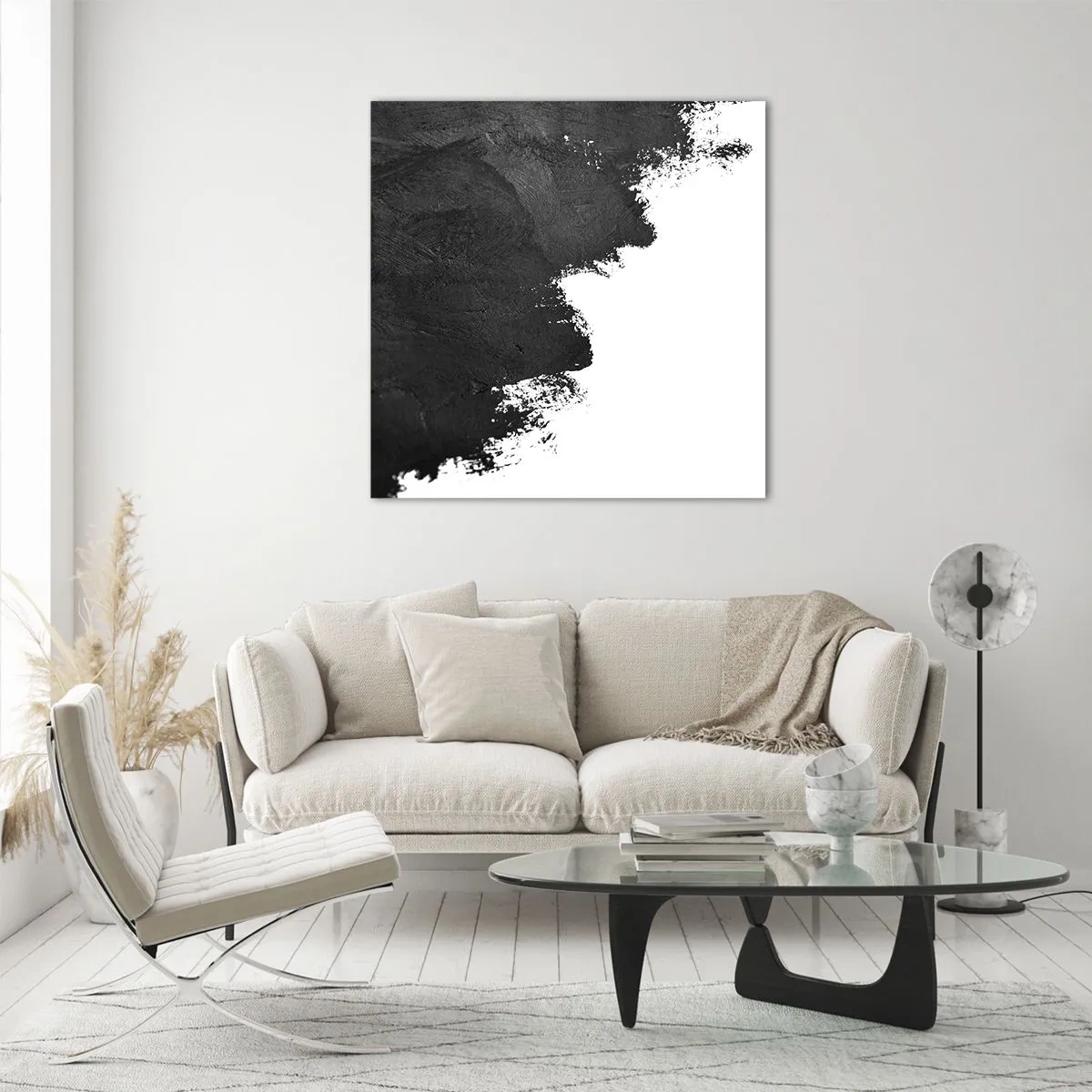 Schilderen op glas - Elementen: aarde - 70x70 cm