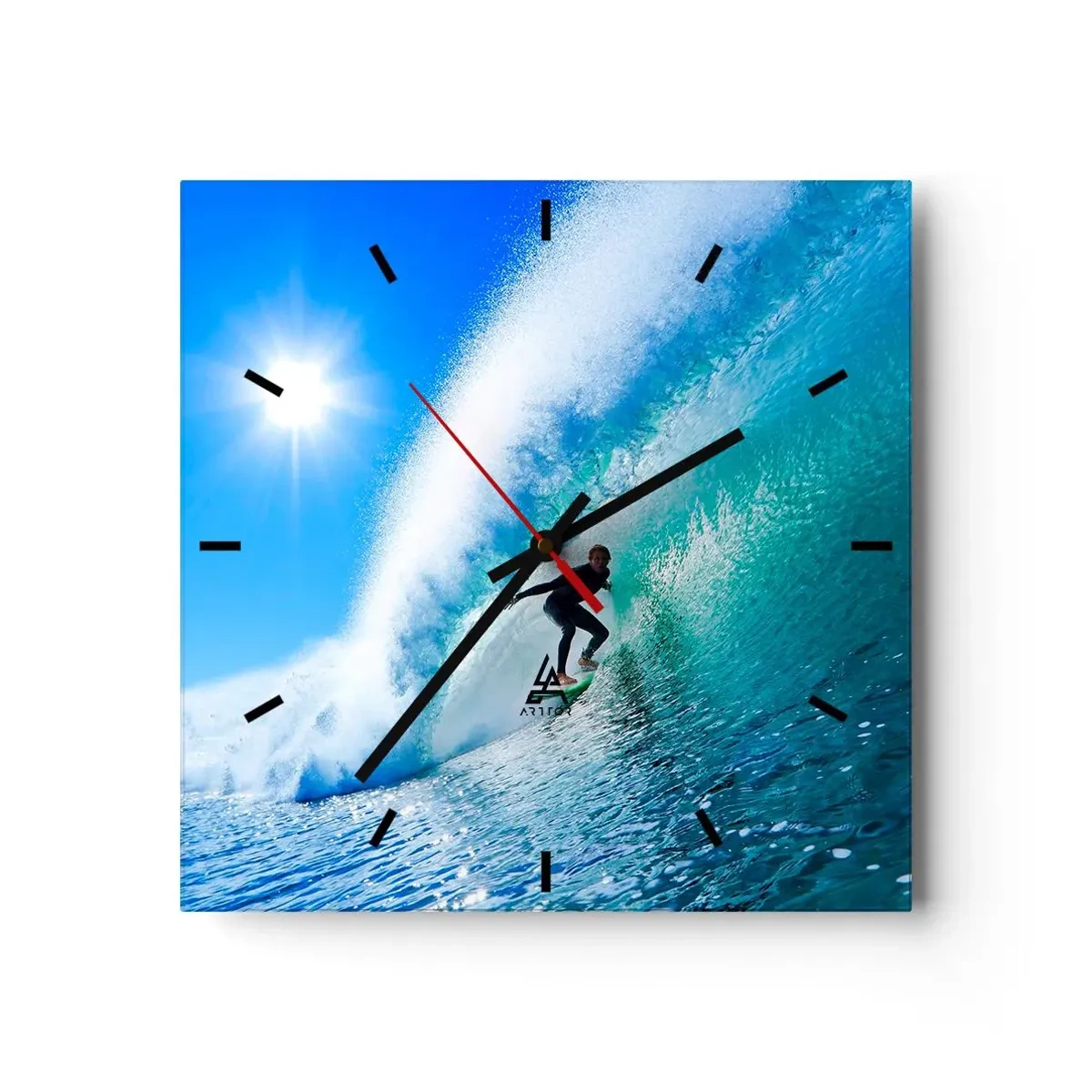 Wandklok - Klok - Door het grote blauw - 30x30 cm