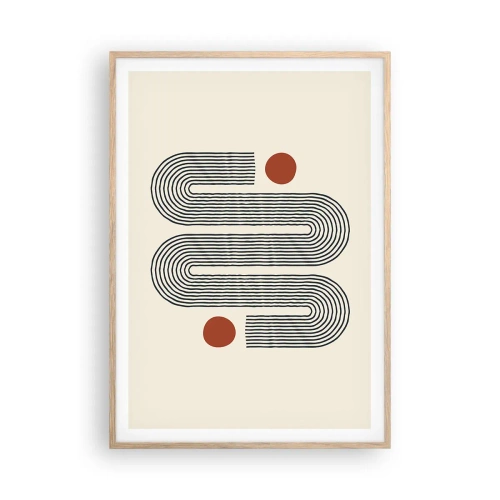 Een poster in een licht eiken lijst - Van het begin tot het eind - 70x100 cm