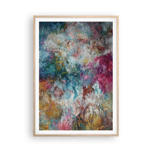 Een poster in een licht eiken lijst - Volledig in bloei - 70x100 cm