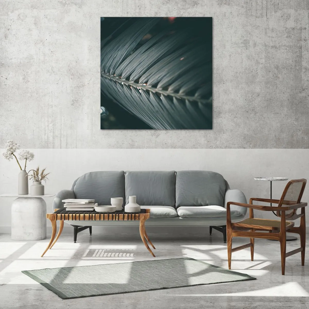 Schilderen op glas - De precisie van de natuur - 60x60 cm