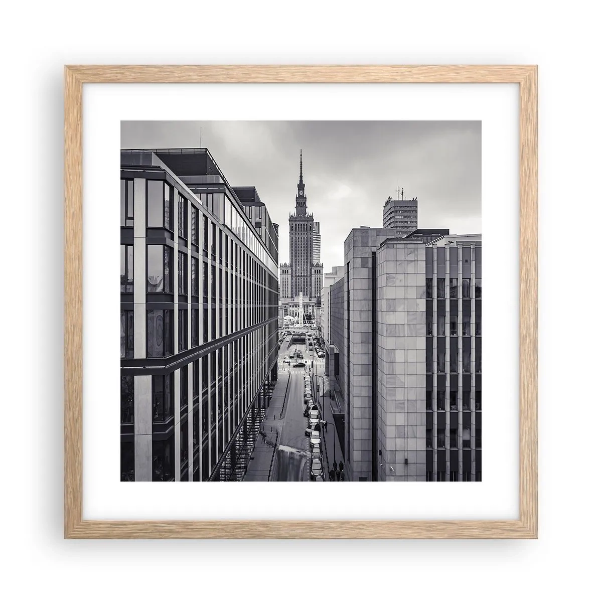 Een poster in een licht eiken lijst - Warschau vallei - 40x40 cm