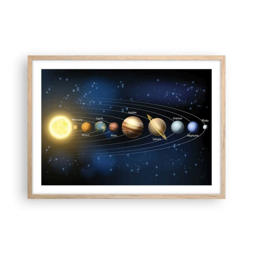 Een poster in een licht eiken lijst - Een van de tien - 70x50 cm