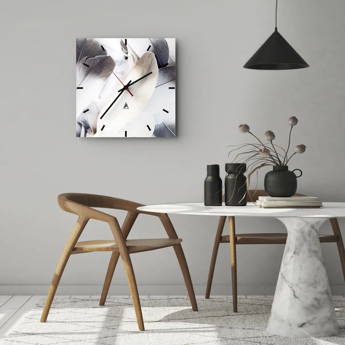 Wandklok - Klok - Bijna engelachtig - 40x40 cm