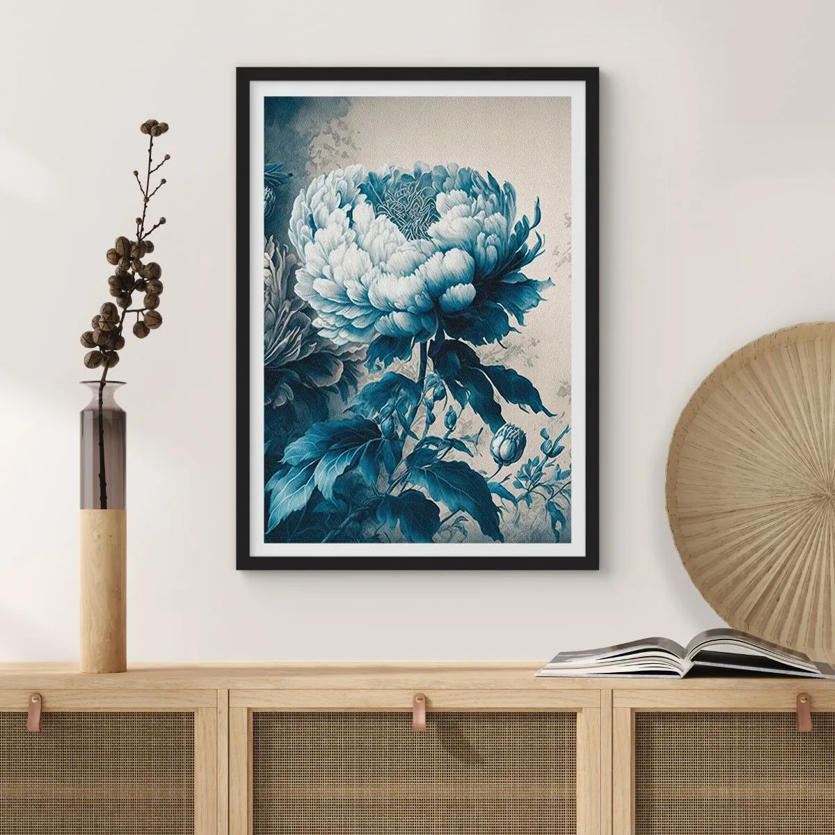 Poster in een zwarte lijst - Bij elkaar passend paar - 30x40 cm