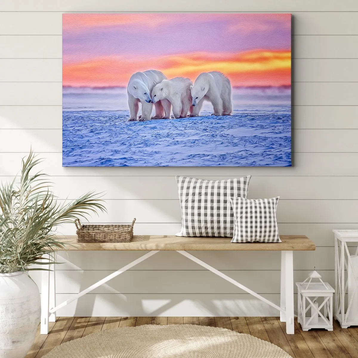 Schilderen op canvas - Familie warmte is genoeg - 100x70 cm