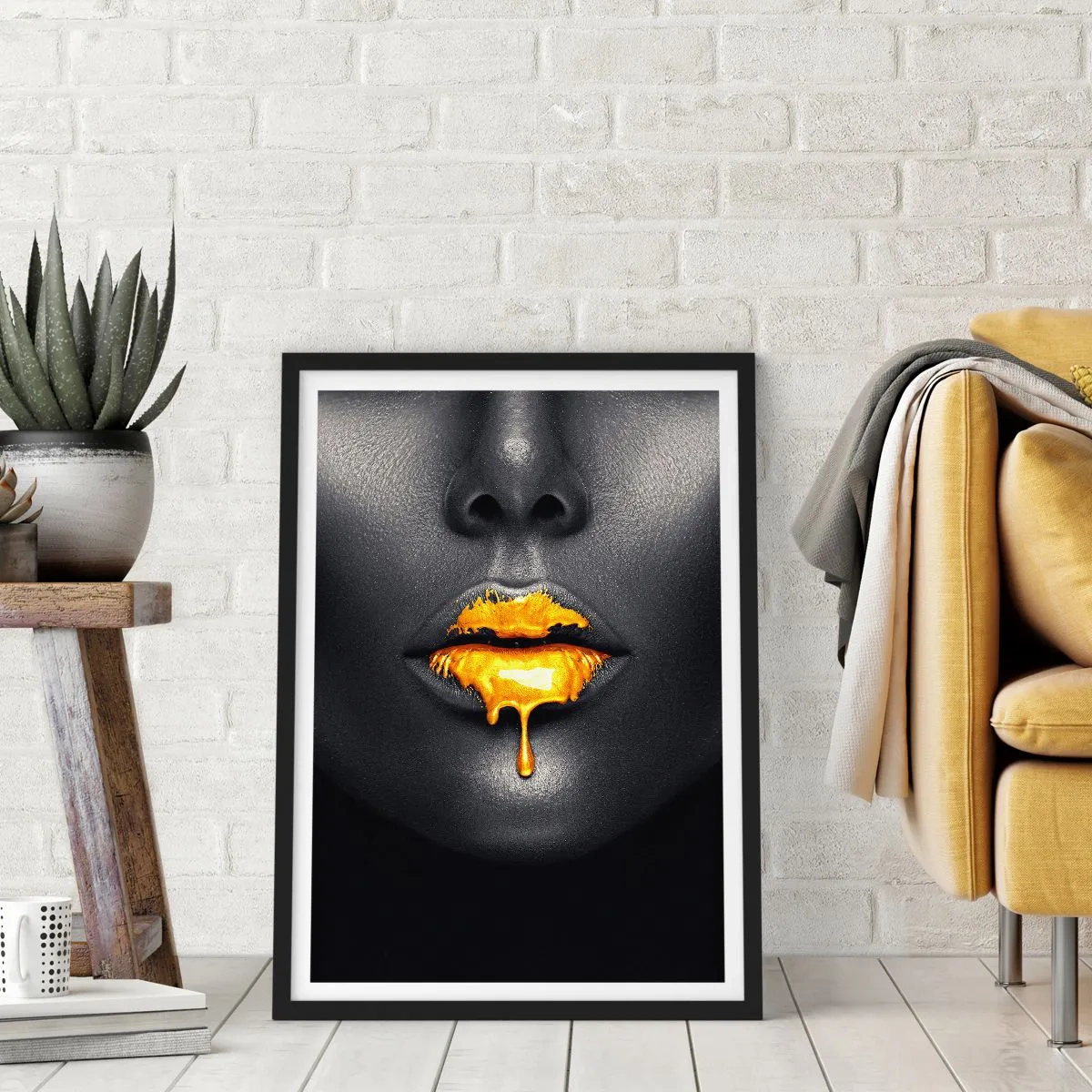 Poster in een zwarte lijst - Goldmouth - 30x40 cm