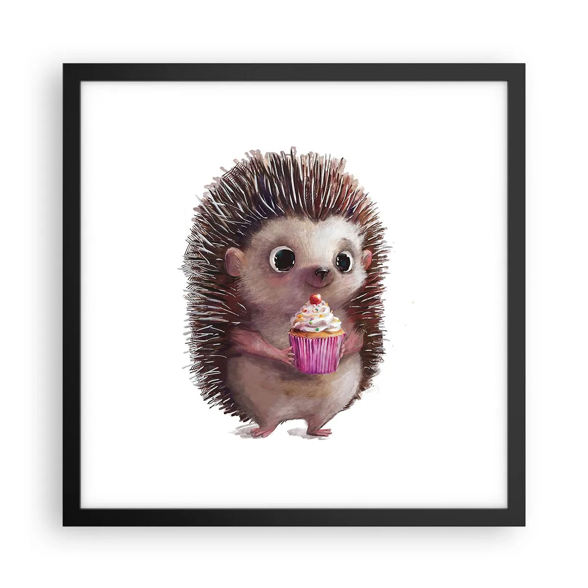 Poster in een zwarte lijst - De vakantie is elke dag - 40x40 cm