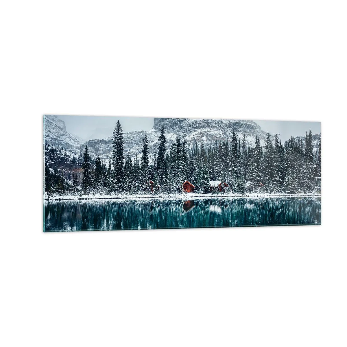 Schilderen op glas - Canadese stilte - 140x50 cm