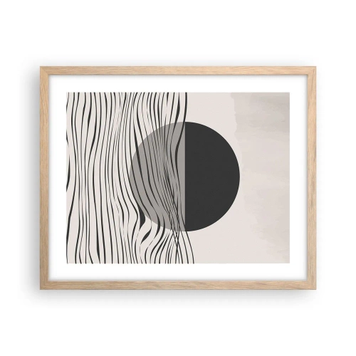 Een poster in een licht eiken lijst - Halve compositie - 50x40 cm