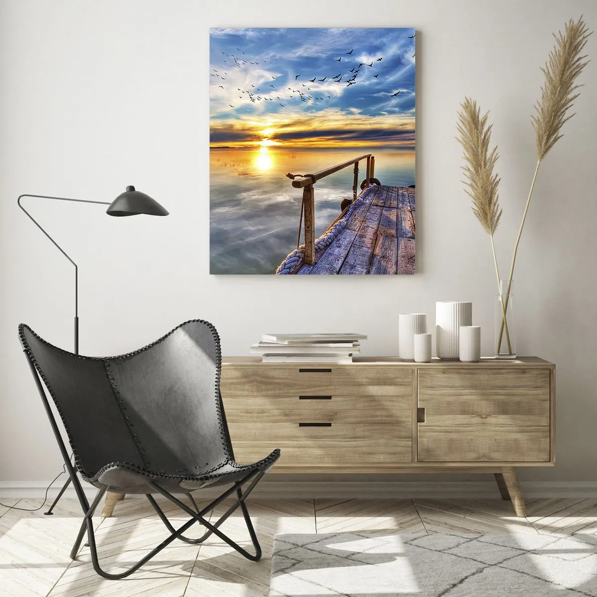 Schilderen op glas - De wind gaat rusten - 50x70 cm