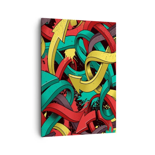 Schilderen op canvas - Welke weg naar het doel? - 50x70 cm