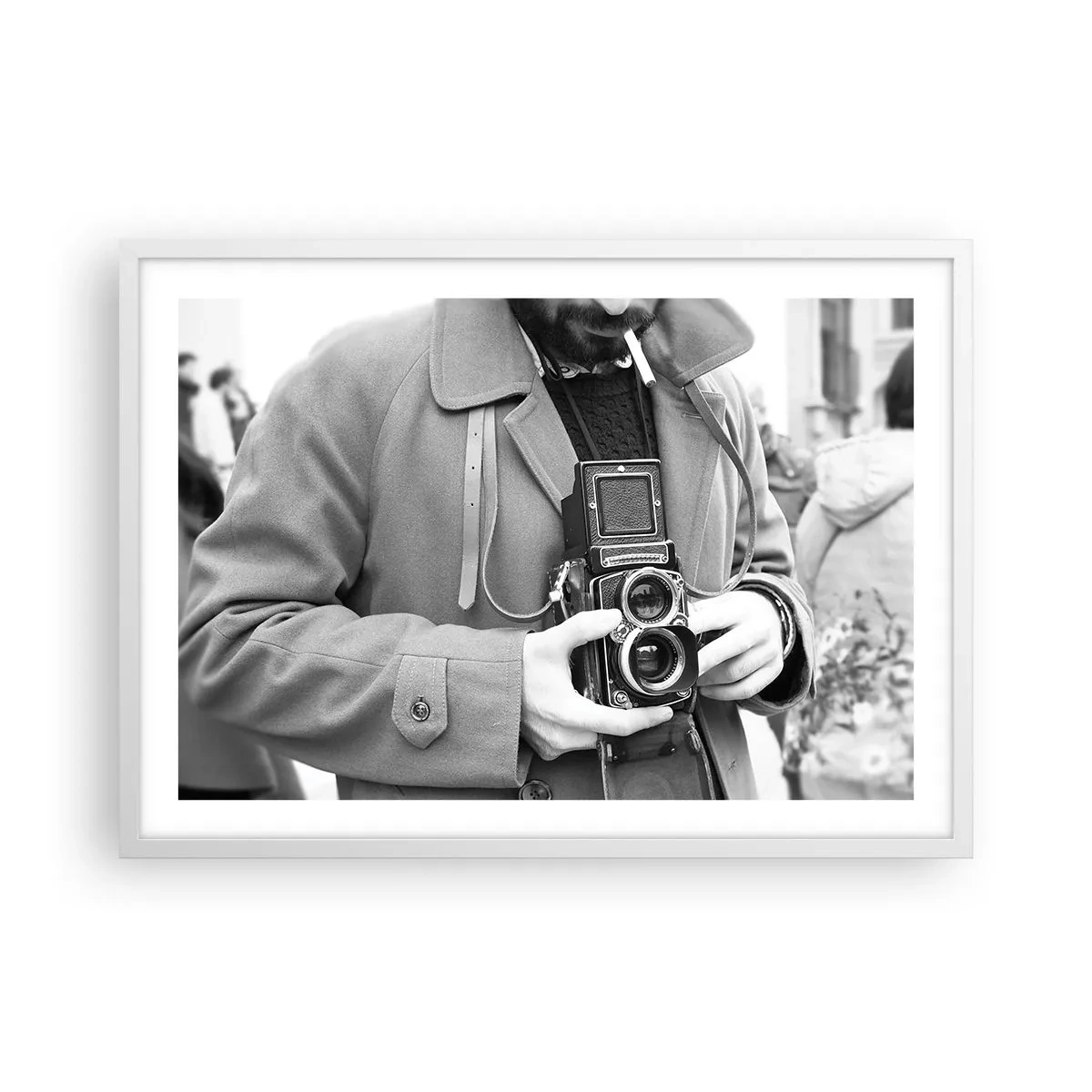 Poster in een witte lijst - Retro stijl - 70x50 cm