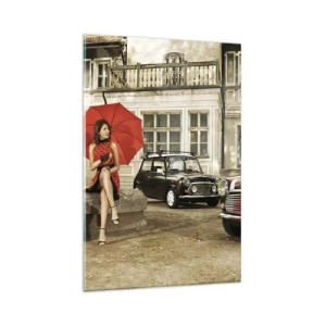 Schilderen op glas - Een sentimentele mini-reis - 80x120 cm