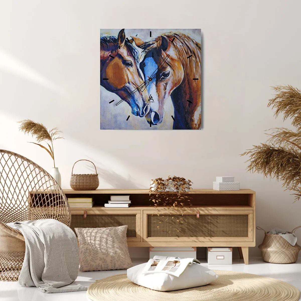 Wandklok - Klok - Is het vriendschap? is het liefde? - 30x30 cm