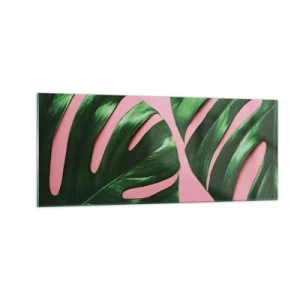 Schilderen op glas - Groene rendez-vous - 100x40 cm