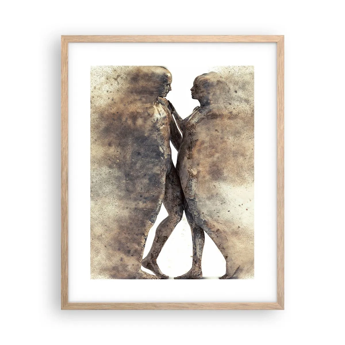 Een poster in een licht eiken lijst - Ze verrezen uit het stof tot liefde - 40x50 cm