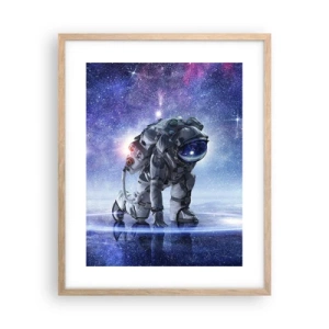 Een poster in een licht eiken lijst - De sterrenhemel boven mij - 40x50 cm