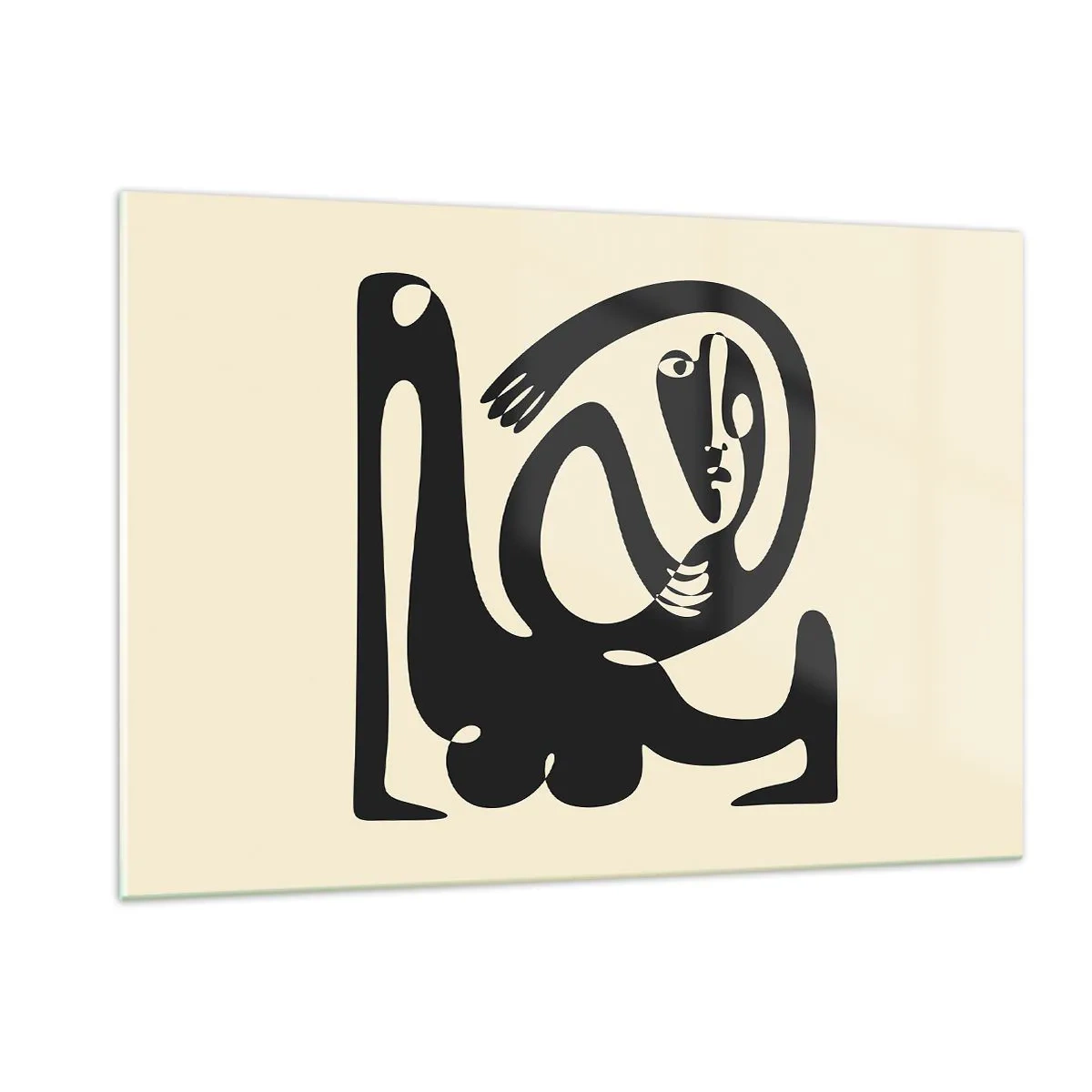 Schilderen op glas - Bijna Picasso - 120x80 cm