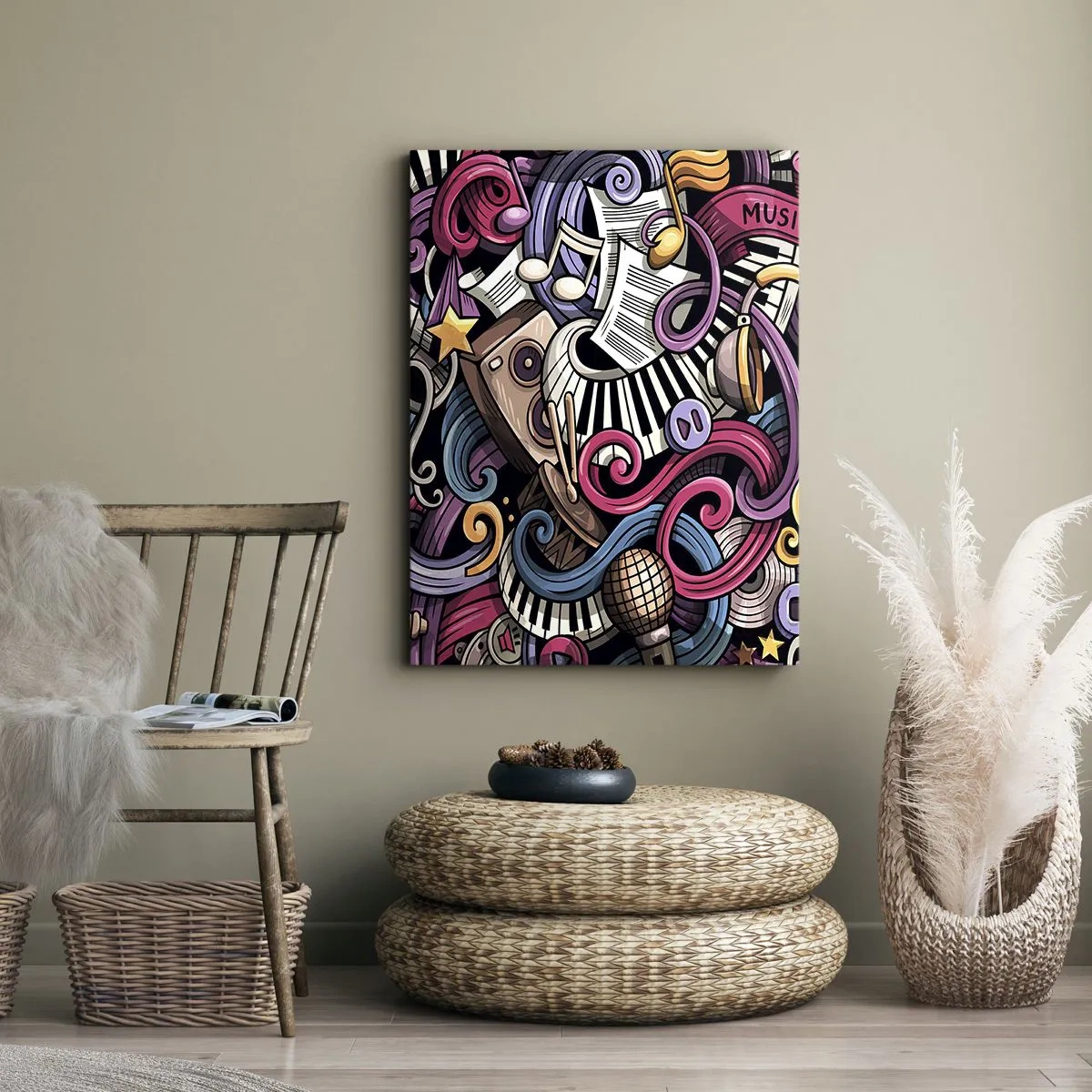 Schilderen op canvas - Ingewikkelde melodie - 50x70 cm