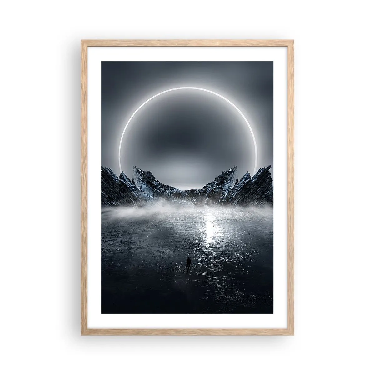 Een poster in een licht eiken lijst - Einde van het verhaal - 50x70 cm