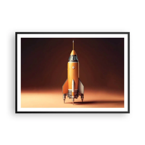 Poster in een zwarte lijst - Het begint met een droom - 100x70 cm