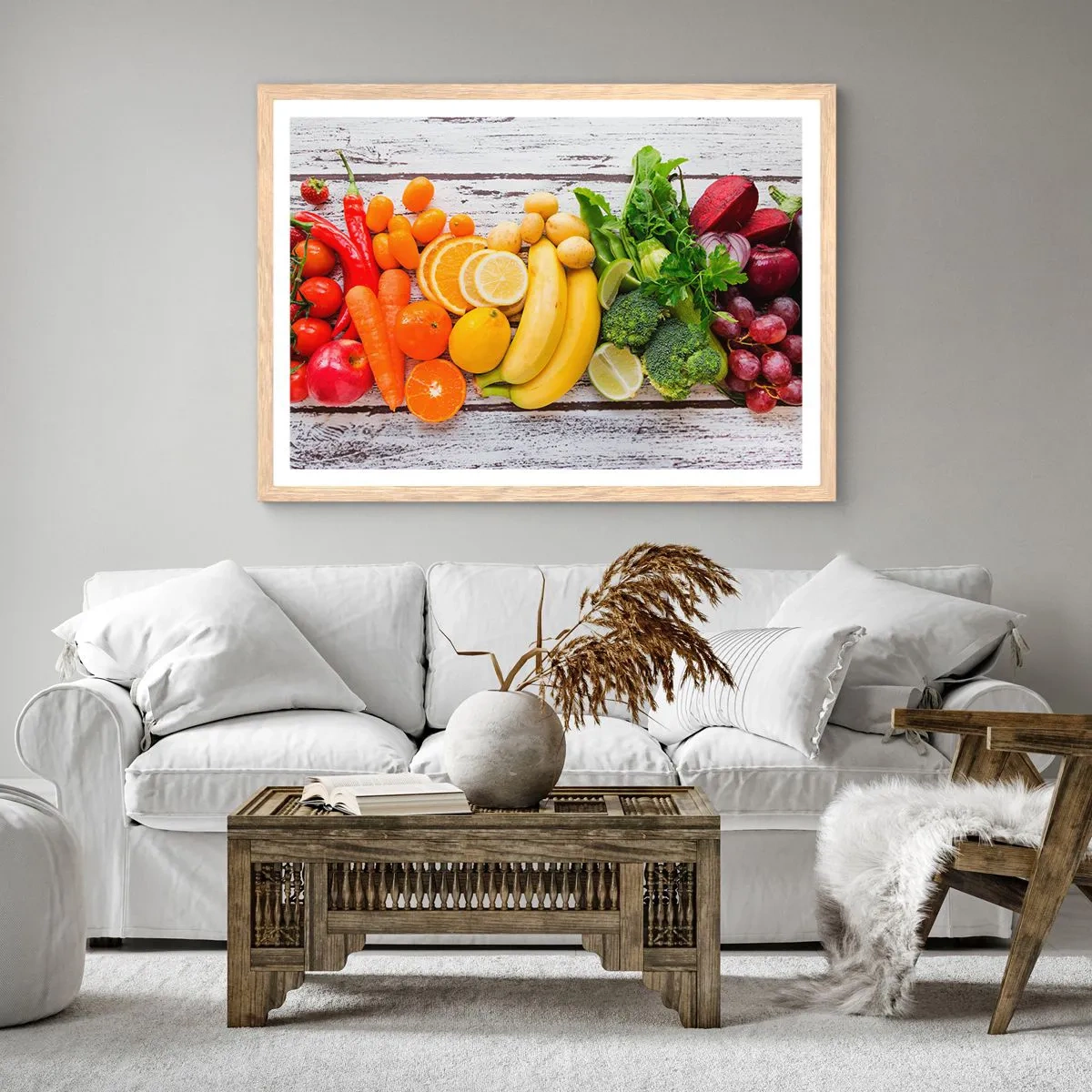 Een poster in een licht eiken lijst - Het is niet genoeg? - 50x40 cm