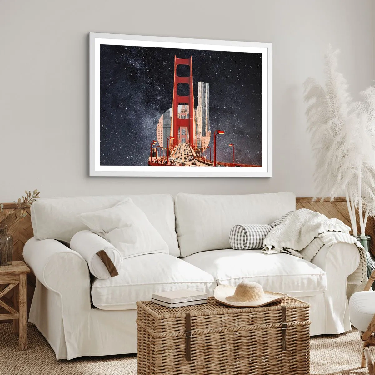 Poster in een witte lijst - Altijd in het centrum - 50x40 cm
