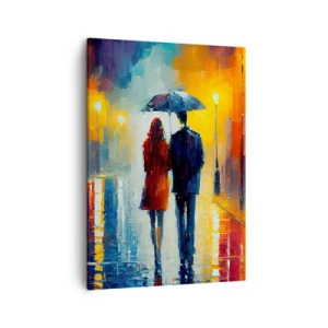 Schilderen op canvas - Samen – een kleurrijke nacht - 50x70 cm