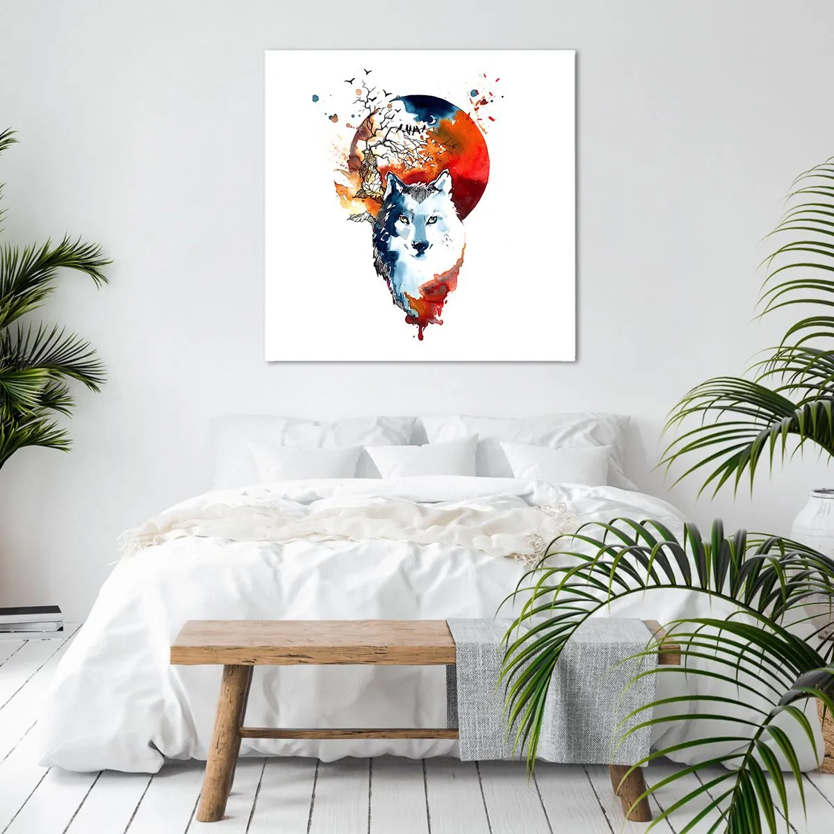 Schilderen op canvas - Neus aan neus met de nacht - 40x40 cm