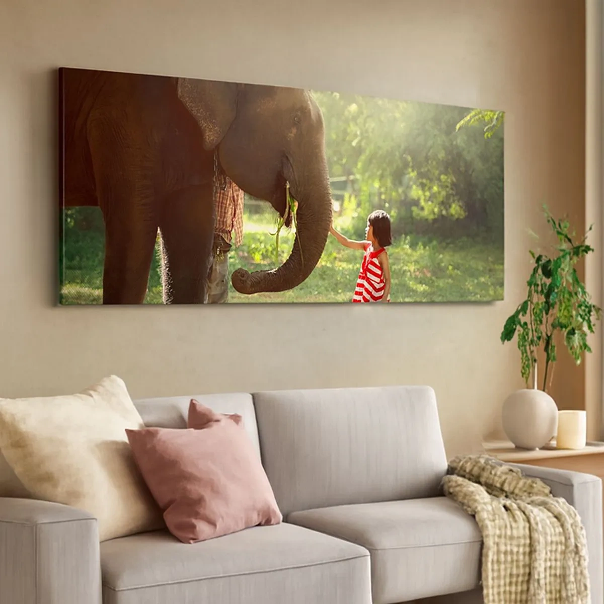 Schilderen op canvas - De kracht van vriendschap - 100x40 cm