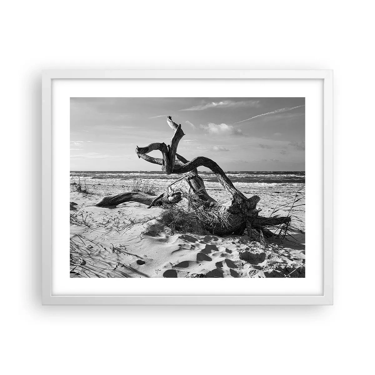 Poster in een witte lijst - Zee sculptuur - 50x40 cm