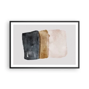 Poster in een zwarte lijst - De samenstelling van de kleuren van de aarde - 91x61 cm