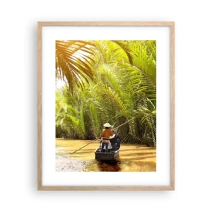 Een poster in een licht eiken lijst - Een palmravijn langs - 40x50 cm