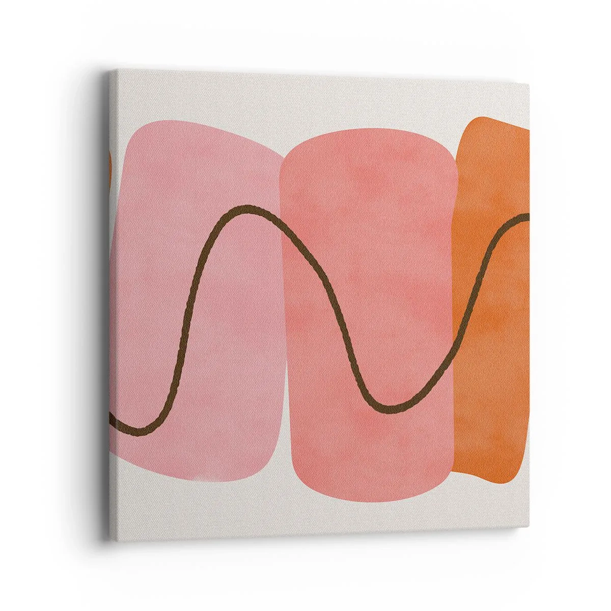 Schilderen op canvas - zachte beweging van vormen - 40x40 cm