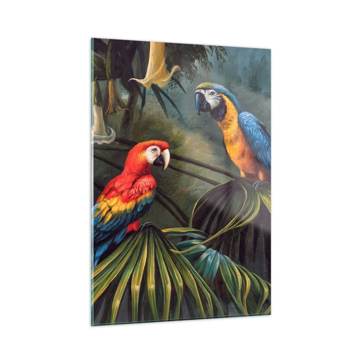 Schilderen op glas - Romantiek in de tropen - 50x70 cm