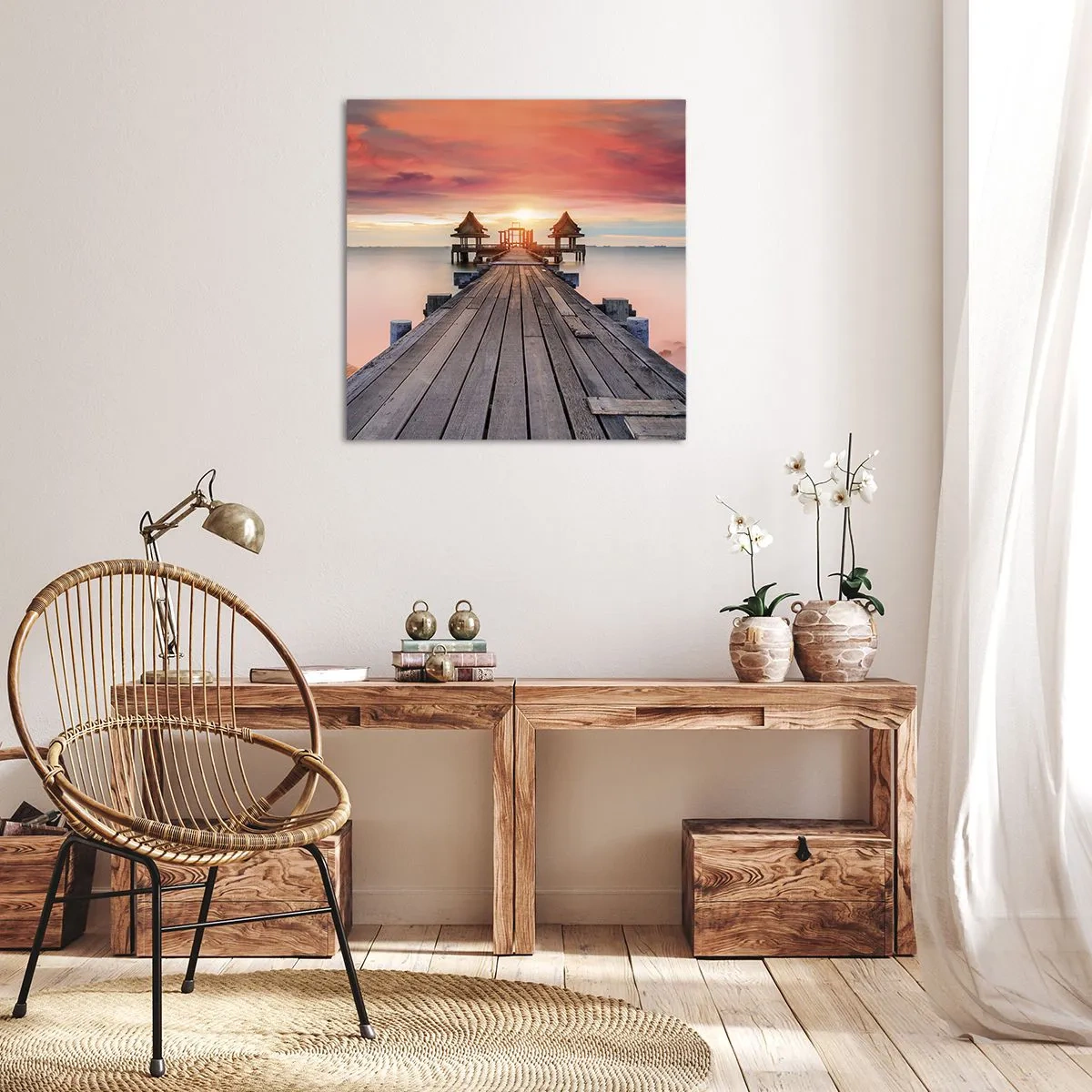 Schilderen op canvas - West in het Oosten - 60x60 cm