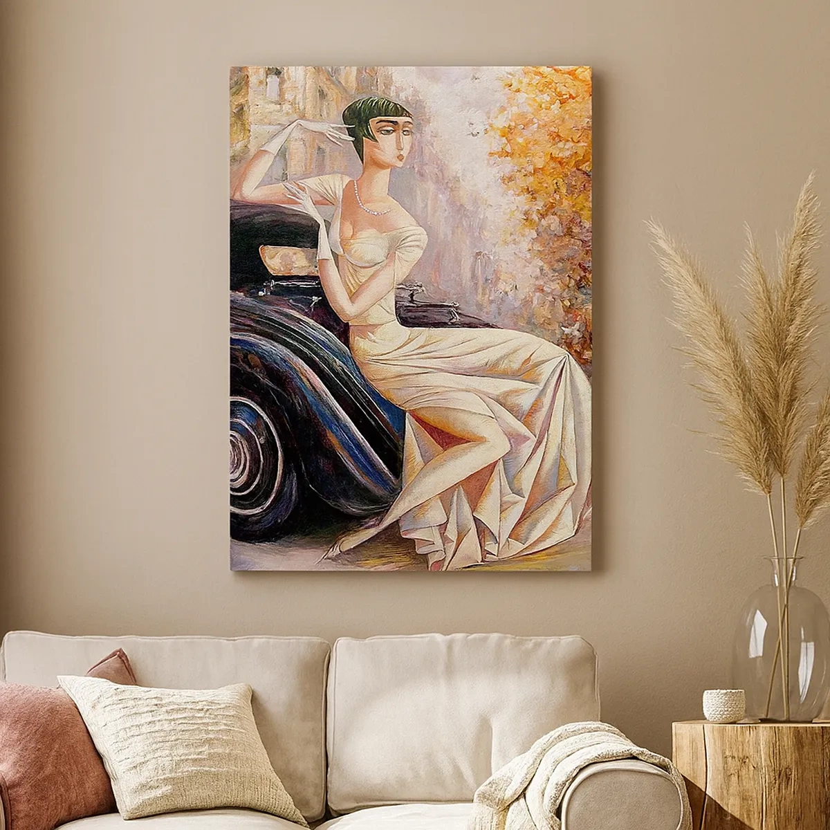 Schilderen op canvas - Elegantie in retrostijl - 50x70 cm