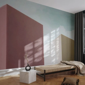 Fotobehang op maat Premium Sand - De geometrie van een zonnige zomer - Gebouwen, Architectuur, Driedimensionaal