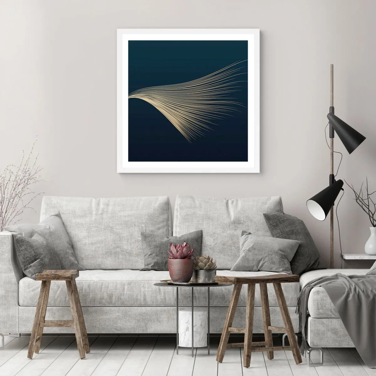Poster in een witte lijst - Als het haar van een engel - 30x30 cm